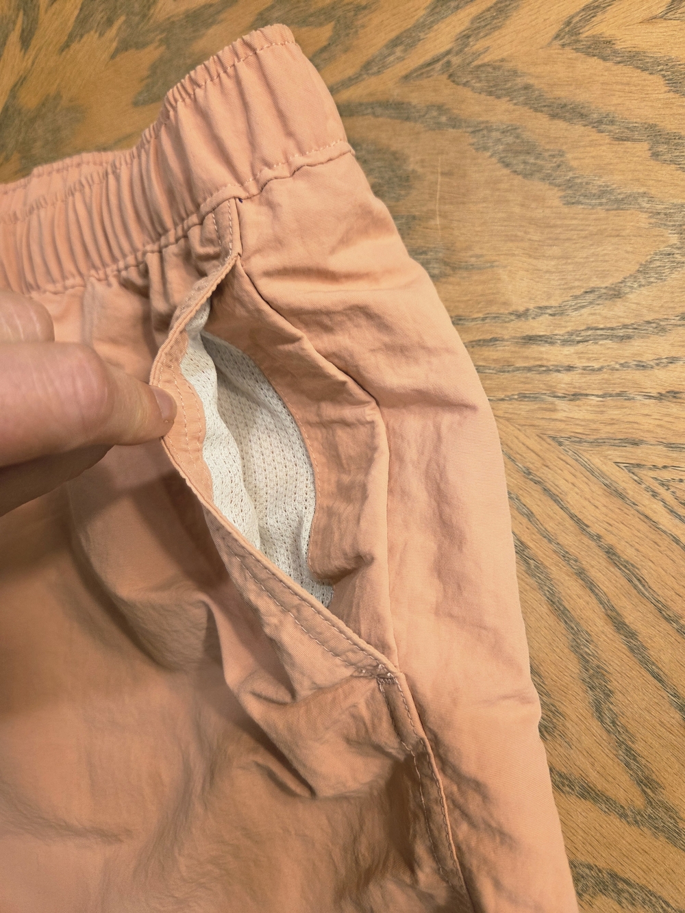 Patagonia Baggies Shorts Women’s Large Peach Pink Nylon Athletic Swim Casual - Picture 5 of 8